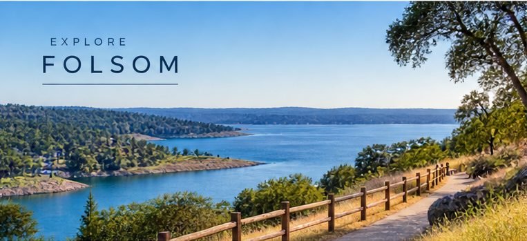 Folsom Lake shoreline and trail